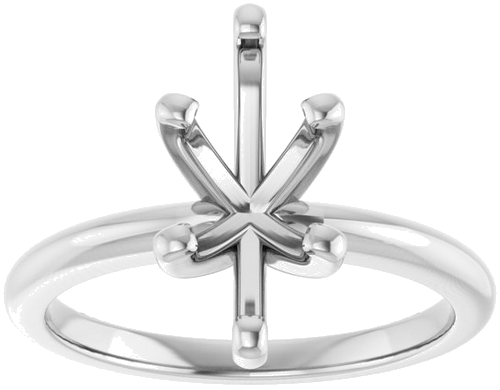 14K White  12x6 mm Marquise Solitaire Engagement Ring Mounting (3)