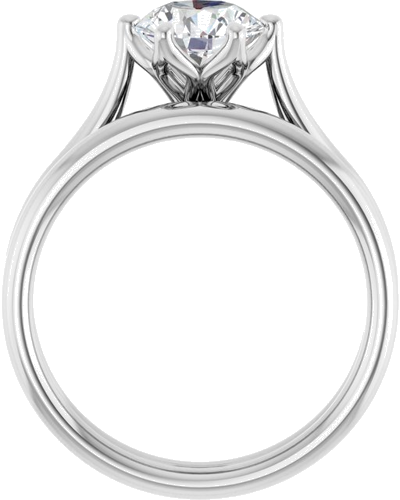 Platinum 7 mm Round Engagement Ring Mounting (7)