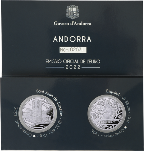 2022 Andora Voverė ir Šv. Jono bažnyčia 1,25 euro monetos (6)