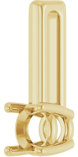 Pakabukas „Solitaire Bar“ 14k yellow gold Round 5.2mm (2)