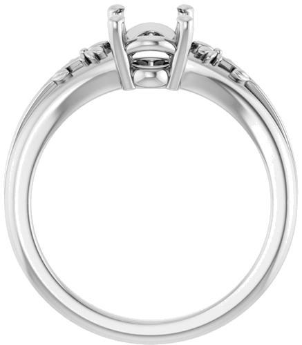 Sužadėtuvių Žiedas „Solitaire“ 925 Sidabro Oval 8mm x 6mm (2)