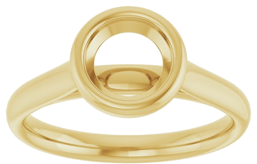 Sužadėtuvių Žiedas „Bezel-Set Solitaire“ 10k yellow gold Round 6.5mm (3)