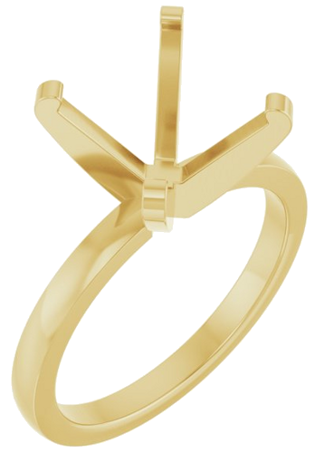 Sužadėtuvių Žiedas „Solitaire“ 585 Geltonojo Aukso Round 10.8mm (1)