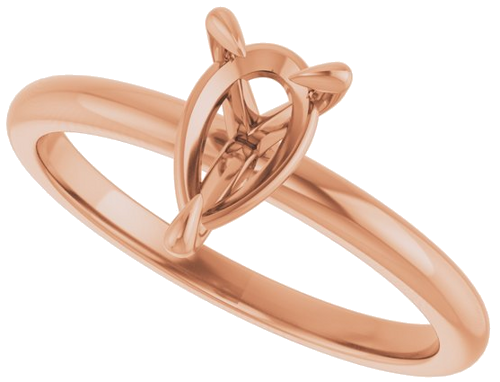 Sužadėtuvių Žiedas „Solitaire“ 14k rose gold Pear 8mm x 5mm (5)