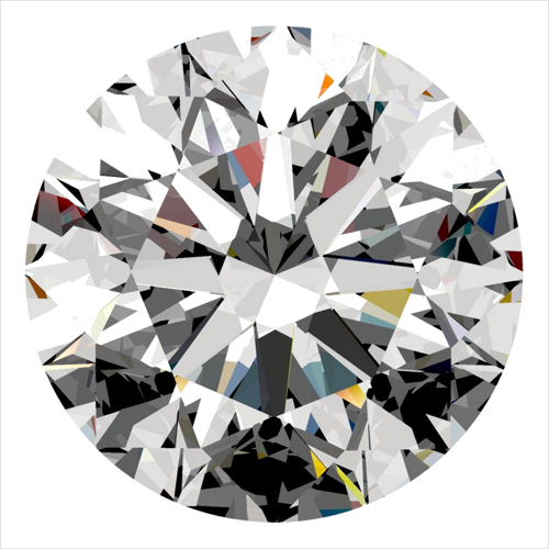 0.59 carat F-SI2 Excellent cut Natūralus Round Deimantas (1)