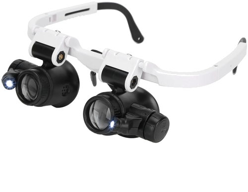 Binokulārās palielinošās brilles ar LED apgaismojumu 8x 15x 23x (2)