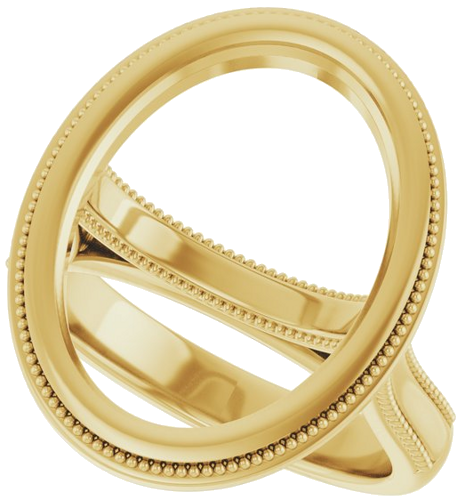 Sužadėtuvių Žiedas „Bezel-Set Solitaire“ 14k yellow gold Oval 16mm x 12mm (5)