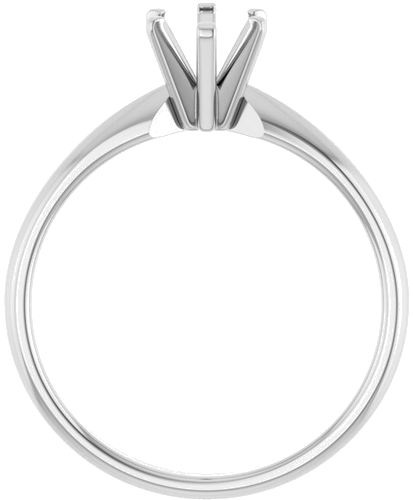 14K White 7 x 5 mm Oval Solitaire Engagement Ring Mounting (2)