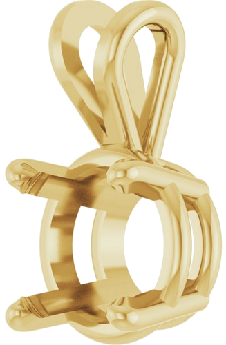 Pakabukas „Round 4-Prong Basket“ 14k yellow gold Round 7mm (2)