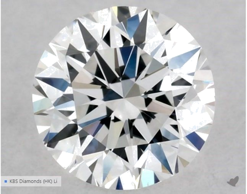 0.5 carat E-SI1 Excellent cut Natūralus Round Deimantas (1)