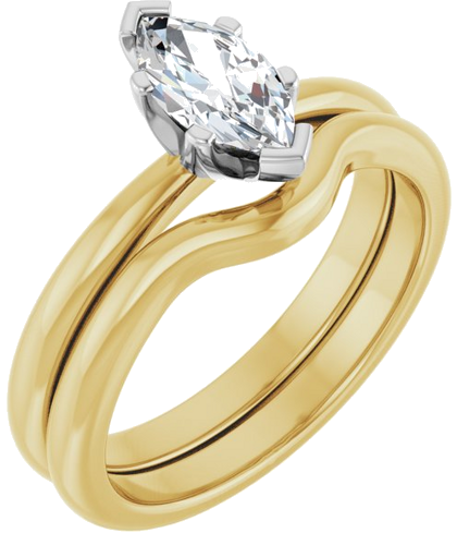 Sužadėtuvių Žiedas „Solstice Solitaire®“ 14k yellow/white gold Marquise 8.5mm x 4.5mm (6)