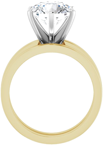 Sužadėtuvių Žiedas „Solitaire“ 14k yellow/white gold Round 9.4mm (7)