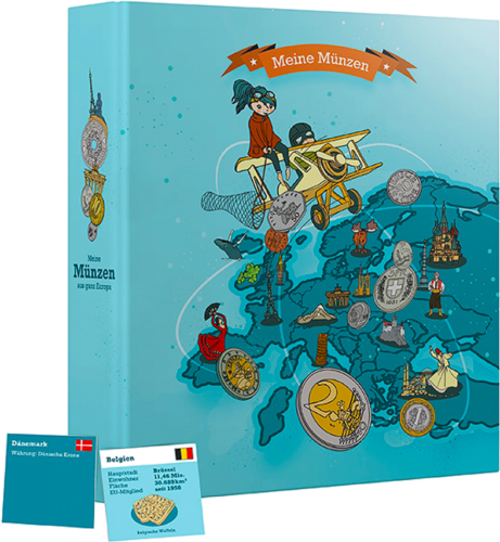 Iliustruotas Europos valstybių monetų albumas Vaikams Rink - Žaisk - Mokykis (1)
