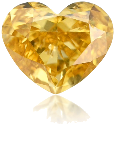 0.27 carat Fancy Intense Orangey Yellow-SI1 Natūralus Heart Deimantas (1)