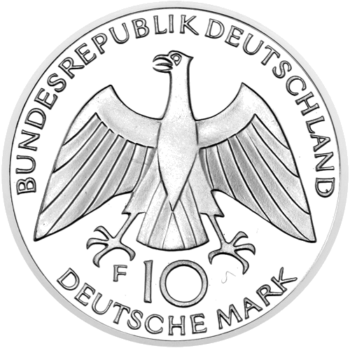 1972. gada Minhenes olimpiskās spēles Vācija 10 marku sudraba monēta (2)