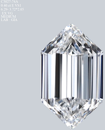 0.4 carat E-VS1 Natūralus Hexagonal Deimantas (1)