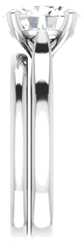 Sužadėtuvių Žiedas „Solitaire“ 950 Platinos Oval 9mm x 7mm (9)