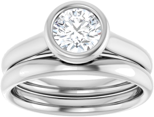 14K White  5.8 mm Round Solitaire Engagement Ring Mounting (8)