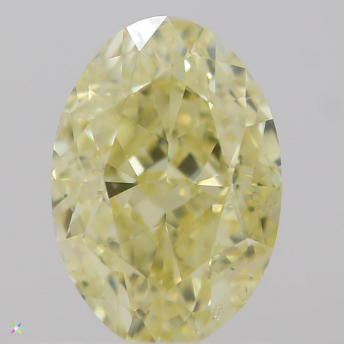 0.7 carat Fancy  Yellow-SI1 Natūralus Oval Deimantas (1)