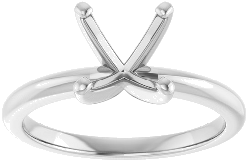 Platinum  8.2 mm Round Solitaire Engagement Ring Mounting (3)
