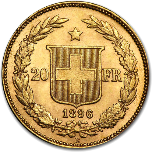 20 франков Гельветика Швейцария золотая монета (2)