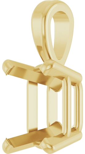 Pakabukas „Emerald 4-Prong Solitaire“ 585 Geltonojo Aukso Emerald 6mm x 4.5mm (2)