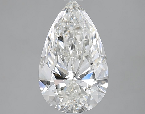 2.6 carat H-SI1 Natūralus Pear Deimantas (1)