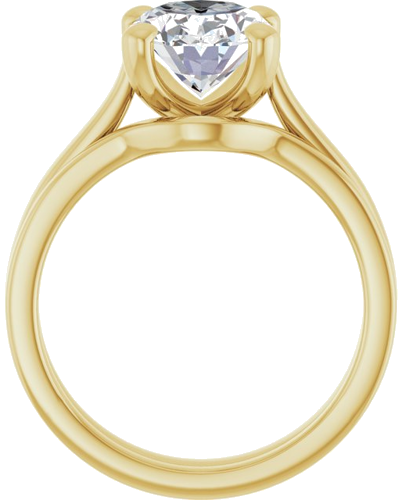Sužadėtuvių Žiedas 14k yellow gold Oval 10mm x 8mm (7)