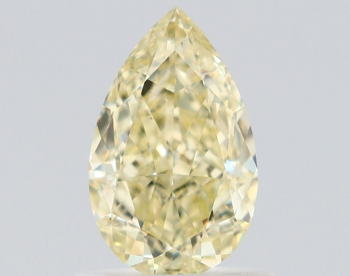 1.01 carat Fancy Light Yellow-VS1 Natūralus Pear Deimantas (1)