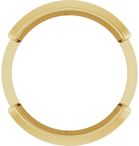 Pakabukas „Round Half-Bezel Slide“ 14k yellow gold Round 8mm (1)