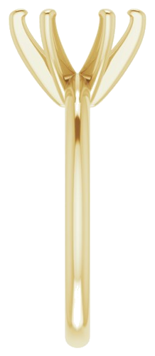 14K Yellow  8.8 mm Round Solitaire Engagement Ring Mounting (4)