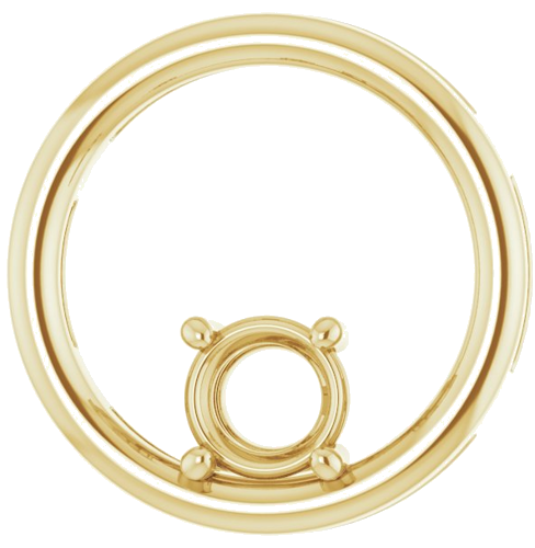 14K Yellow  5.5 mm Round Pendant Mounting (1)