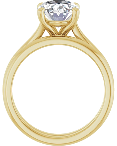 Sužadėtuvių Žiedas 14k yellow gold Oval 10mm x 8mm (7)