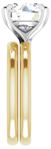 14K Yellow White 10 mm Round Engagement Ring Mounting (9)