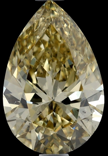 1.55 carat Fancy Brownish Yellow-SI2 Natūralus Pear Deimantas (1)