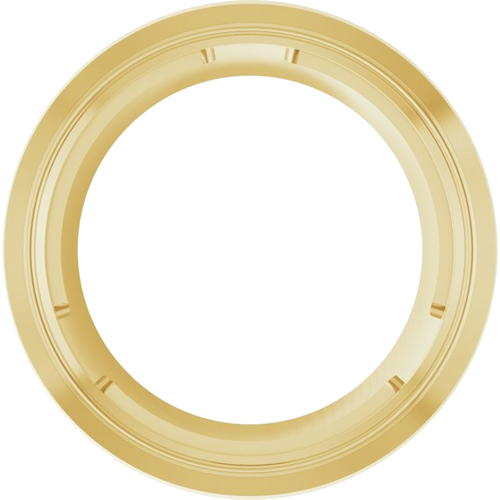 Pakabukas „Round Bezel-Set Slide“ 18k yellow gold Round 8mm (1)