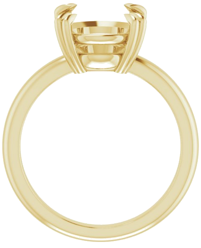 Sužadėtuvių Žiedas „Double Claw-Prong Solitaire“ 14k yellow gold Oval 12mm x 10mm (2)