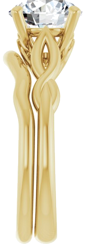 14K Yellow  8 mm Round Solitaire Engagement Ring Mounting (9)