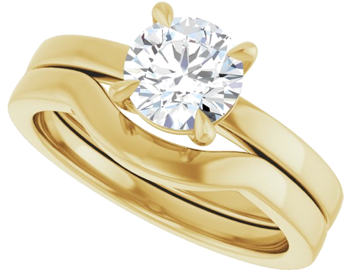 Sužadėtuvių Žiedas „Claw-Prong Solitaire“ 14k yellow gold Round 6.5mm (10)