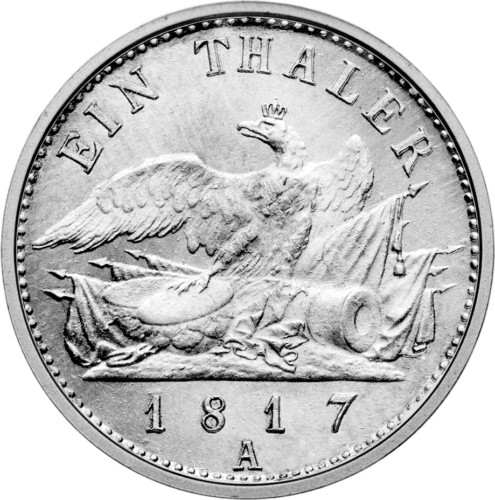 1 талер (1816-1822) Фридрих Вилхелм III Кралство Прусия Сребърна монета (2)