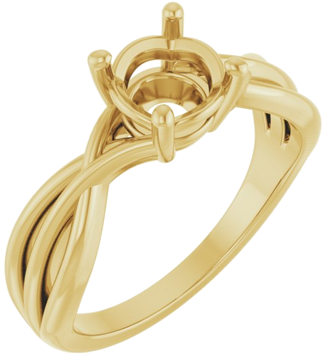 Sužadėtuvių Žiedas „Solitaire“ 14k yellow gold Round 6.5mm (1)