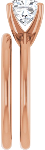 Sužadėtuvių Žiedas 14k rose gold Cushion 7mm (9)