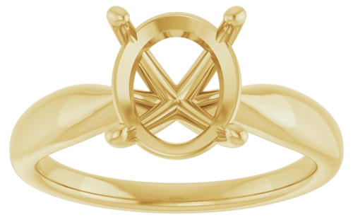 Sužadėtuvių Žiedas 14k yellow gold Oval 10mm x 8mm (3)