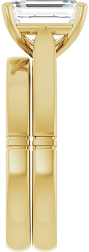 Sužadėtuvių Žiedas „Solitaire“ 14k yellow gold Emerald 9mm x 7mm (9)