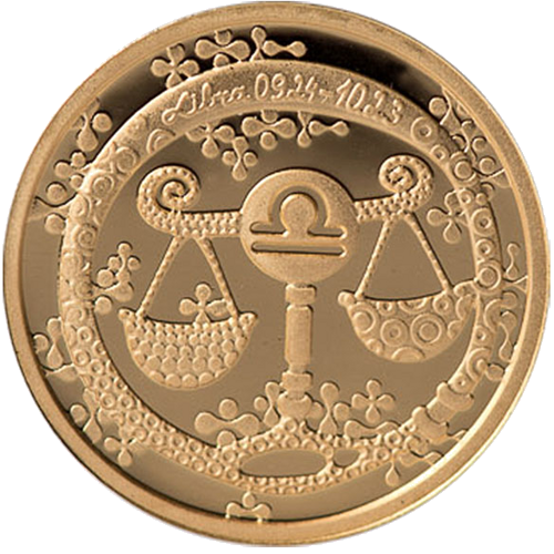 Libra, gold (.999) 1.24 g (September 24 - October 23) (1)
