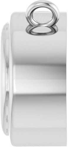 10K White 6 mm Round Bezel Set Necklace Center (3)