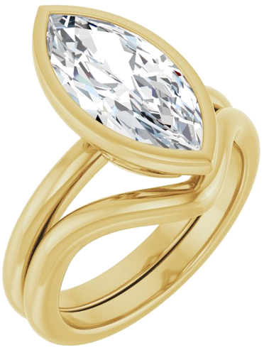 Sužadėtuvių Žiedas „Bezel-Set“ 14k yellow gold Marquise 15mm x 7mm (6)