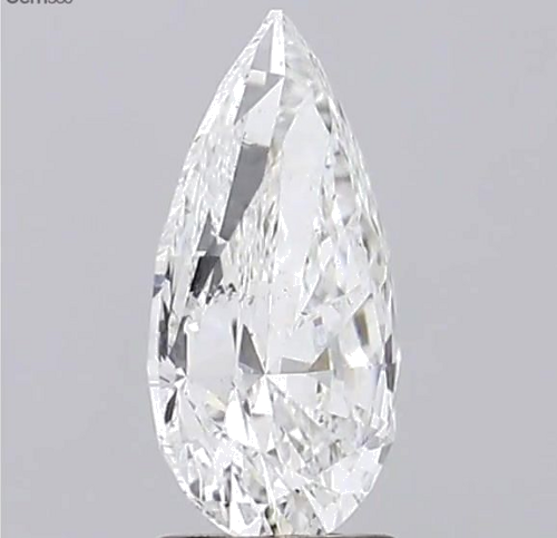 3.01 carat G-SI1 Natūralus Pear Deimantas (1)