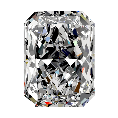 0.64 carat F-VVS2 Natūralus Radiant Deimantas (1)