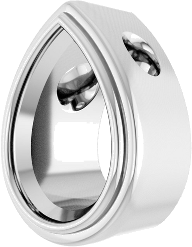 Pakabukas „Bezel-Set Solitaire“ 14k white gold Pear 7mm x 5mm (2)